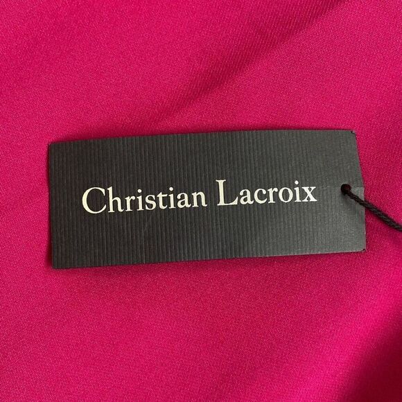 Christian Lacroix NWT Wide Leg Trousers Haute Couture Luxury Fuschia Barbie 12 - Picture 3 of 7